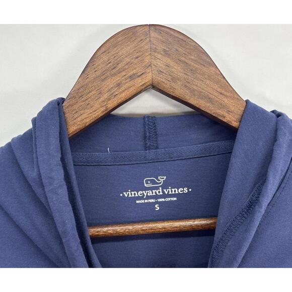 Vineyard Vines Sweatshirt Men's Small Hooded Pullover Flag Whale Logo VV 98 - Picture 4 of 4